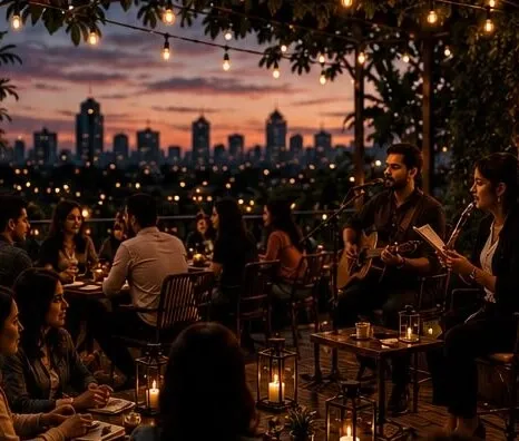A live acoustic set on the Up Here terrace